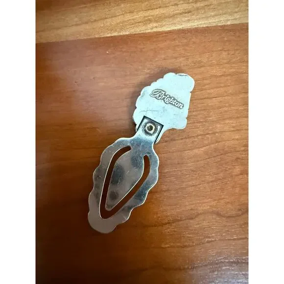 6/$25 Brighton Silver Tone Leaf Scroll Bookmark - Picture 3 of 4